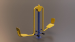 Detailed Outdoor Fitness Equipments Collection 3D Model