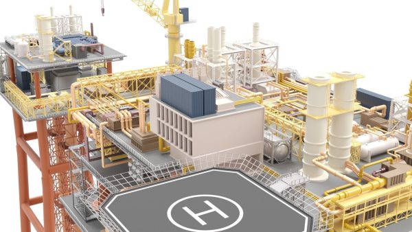 Detailed Twin Oil Rig