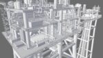 Detailed Twin Oil Rig