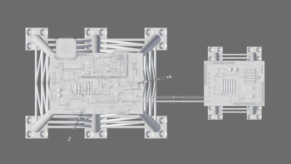Detailed Twin Oil Rig