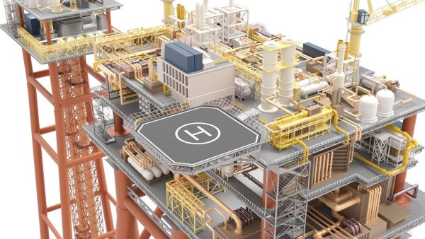Detailed Twin Oil Rig