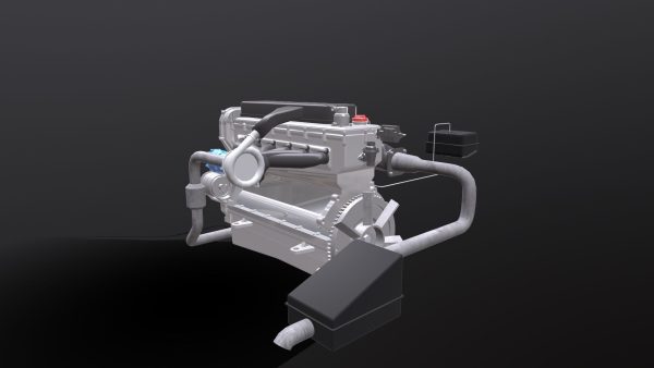Diesel Engine 6 Cylinder Dismantled