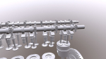 Diesel Engine 6 Cylinder Dismantled