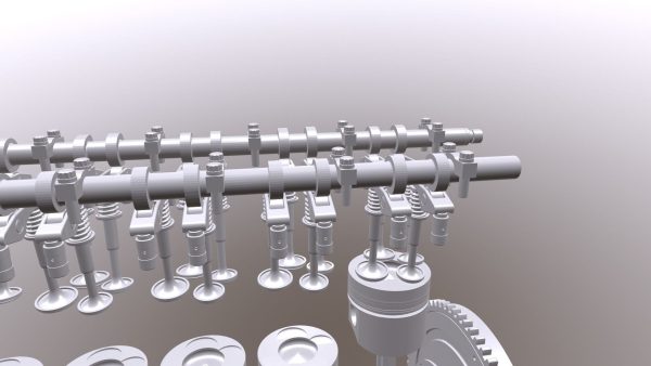 Diesel Engine 6 Cylinder Dismantled