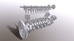 Diesel Engine 6 Cylinder Dismantled