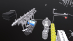 Diesel Engine 6 Cylinder Dismantled