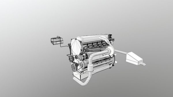 Diesel Engine 6 Cylinder Dismantled