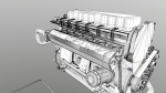 Diesel Engine 6 Cylinder Dismantled