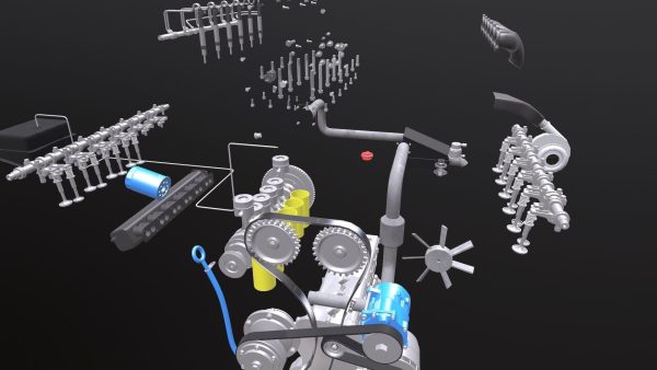 Diesel Engine 6 Cylinder Dismantled