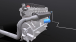 Diesel Engine 6 Cylinder Dismantled