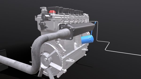 Diesel Engine 6 Cylinder Dismantled