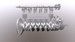 Diesel Engine 6 Cylinder Dismantled
