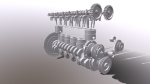 Diesel Engine 6 Cylinder Dismantled