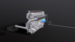 Diesel Engine 6 Cylinder Dismantled
