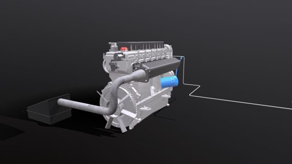 Diesel Engine 6 Cylinder Dismantled
