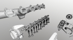 Diesel Engine 6 Cylinder Dismantled