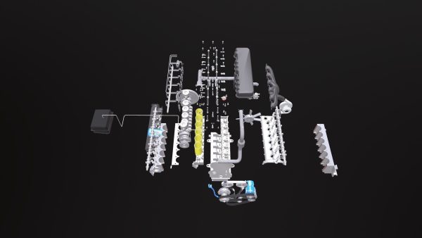 Diesel Engine 6 Cylinder Dismantled