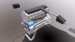 Diesel Engine 6 Cylinder Dismantled