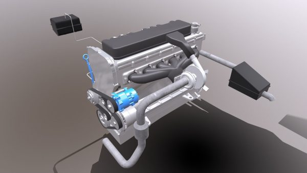 Diesel Engine 6 Cylinder Dismantled
