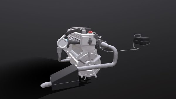 Diesel Engine 6 Cylinder Dismantled