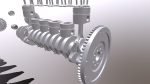 Diesel Engine 6 Cylinder Dismantled