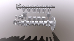 Diesel Engine 6 Cylinder Dismantled