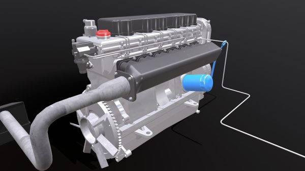 Diesel Engine 6 Cylinder Dismantled