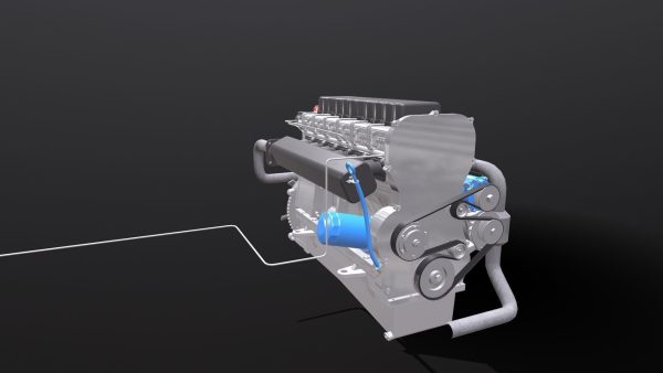 Diesel Engine 6 Cylinder Dismantled