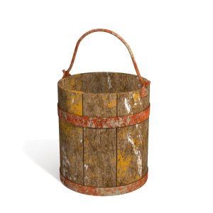Dirt Wooden Bucket 02