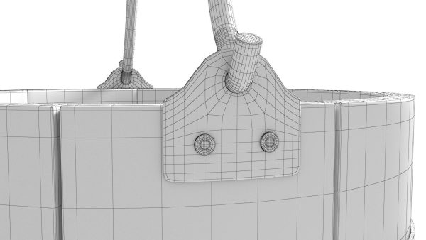Dirt Wooden Bucket 02