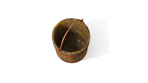Dirt Wooden Bucket 02