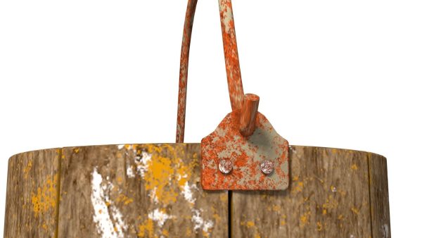 Dirt Wooden Bucket 02