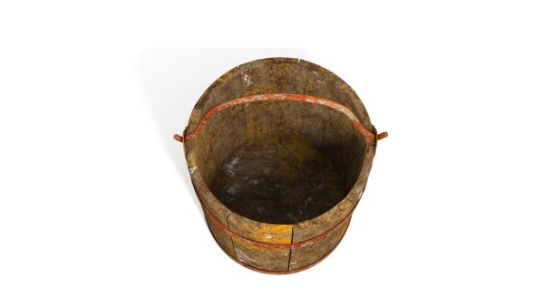 Dirt Wooden Bucket 02