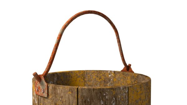 Dirt Wooden Bucket 02