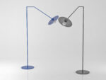 Disk two floor lamps