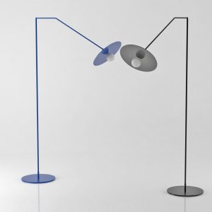 Disk two floor lamps