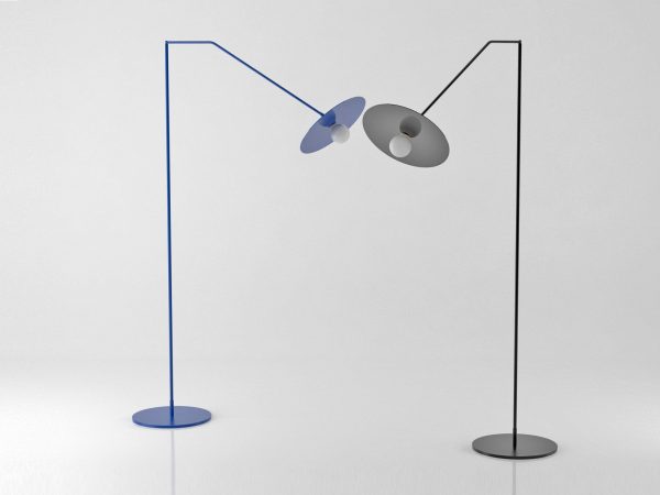 Disk two floor lamps