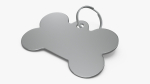 Dog Collar Tag Chrome