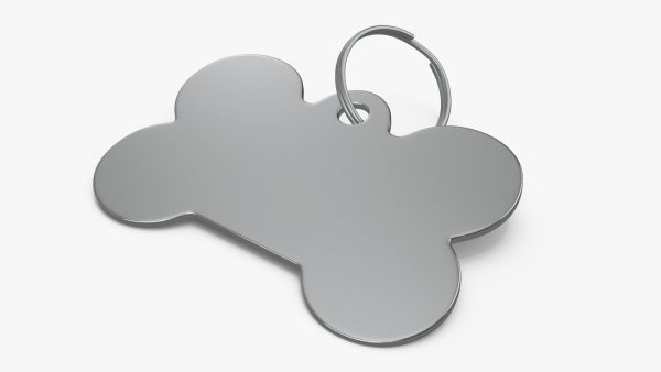 Dog Collar Tag Chrome