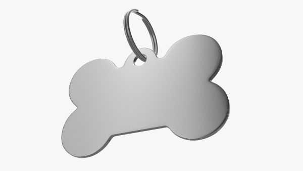 Dog Collar Tag Chrome
