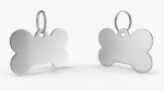 Dog Collar Tag Chrome