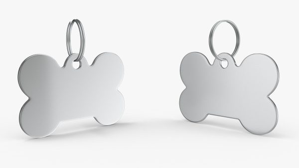 Dog Collar Tag Chrome