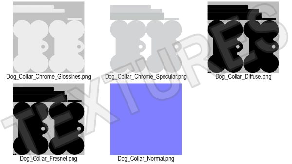 Dog Collar Tag Chrome