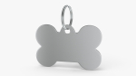 Dog Collar Tag Chrome