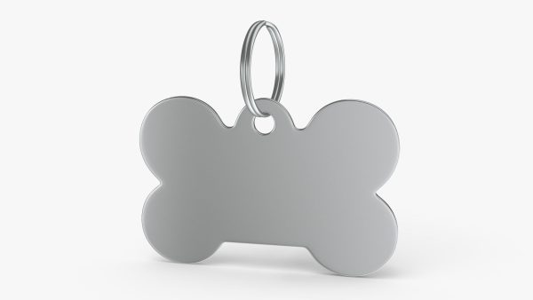 Dog Collar Tag Chrome