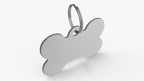 Dog Collar Tag Chrome