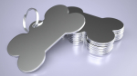Dog Collar Tag Chrome