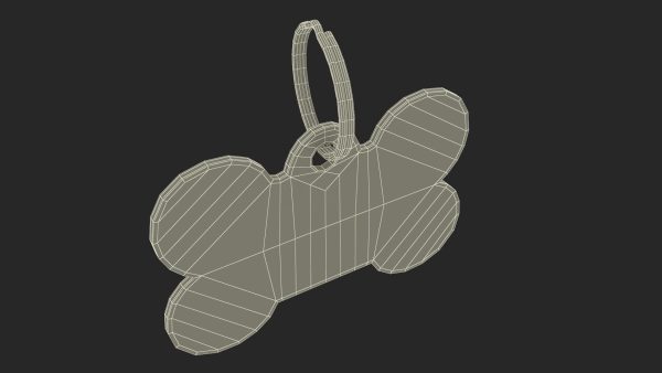 Dog Collar Tag Chrome
