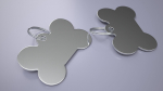 Dog Collar Tag Chrome