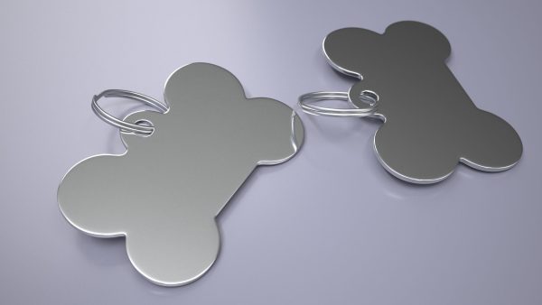 Dog Collar Tag Chrome